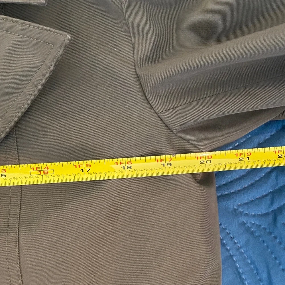 Banana Republic Olive Green Women's oversized cropped trench Jacket - Picture 11 of 11